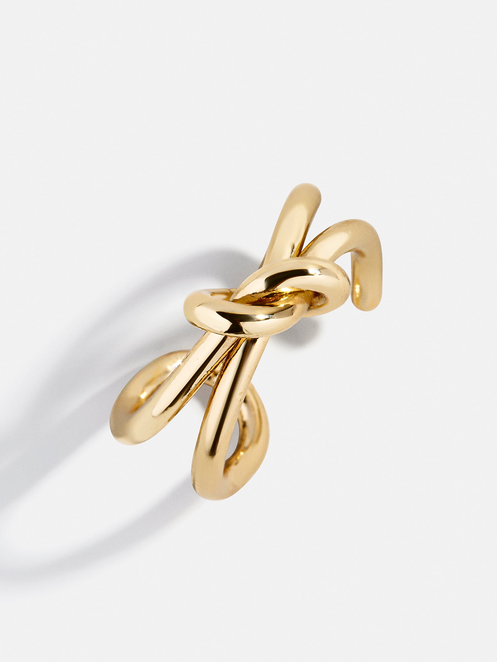 Gold Ties Ring - Gold – Gold stacking ring – BaubleBar