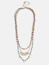 BaubleBar Rowan Semi-Precious Custom Layered Necklace - St. Tropez - 
    Multicolored layered necklace set 
  
