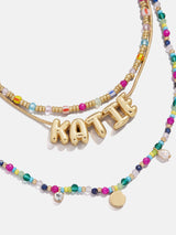 BaubleBar Rowan Semi-Precious Custom Layered Necklace - St. Tropez - 
    Multicolored layered necklace set 
  
