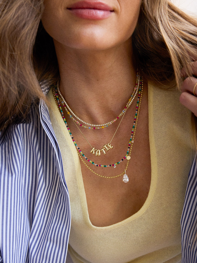 BaubleBar Rowan Semi-Precious Custom Layered Necklace - St. Tropez - 
    Multicolored layered necklace set 
  
