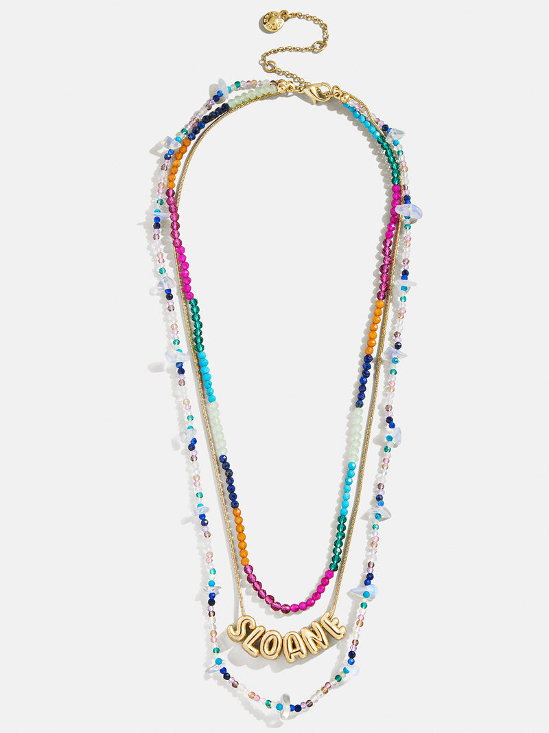 BaubleBar Rowan Semi-Precious Custom Layered Necklace - Santorini - 
    Multicolored layered necklace set 
  
