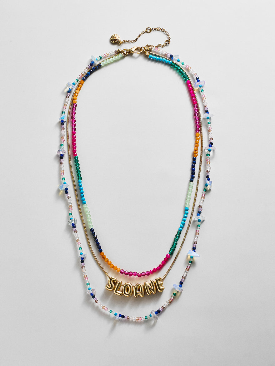 Rowan Semi-Precious Custom Layered Necklace - Santorini