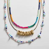 Rowan Semi-Precious Custom Layered Necklace - Santorini