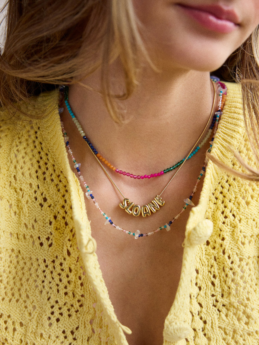 Rowan Semi-Precious Custom Layered Necklace - Santorini