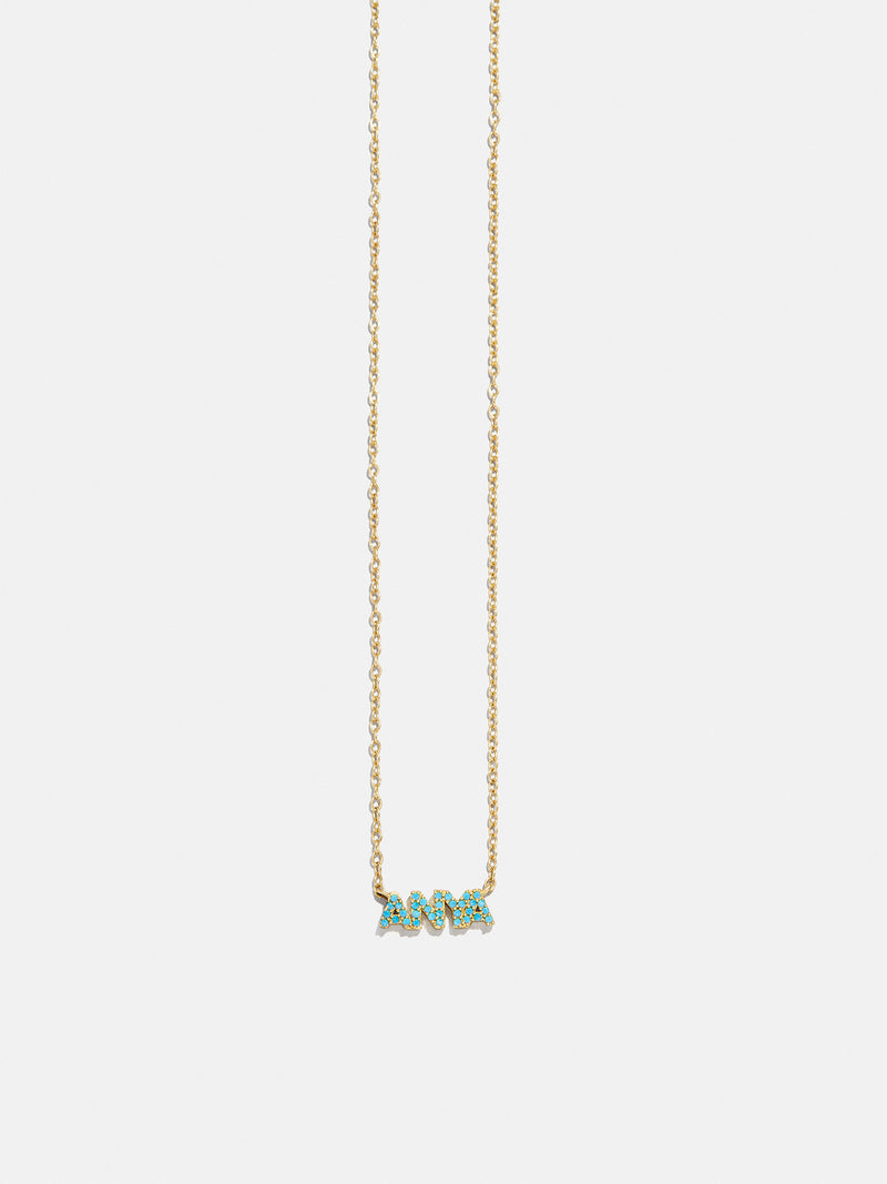 BaubleBar Mini - 
    Turquoise personalized name necklace
  
