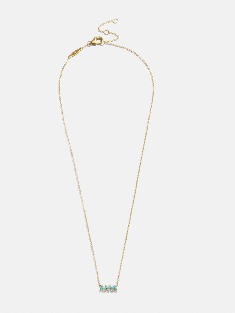 BaubleBar Mini - 
    Turquoise personalized name necklace
  
