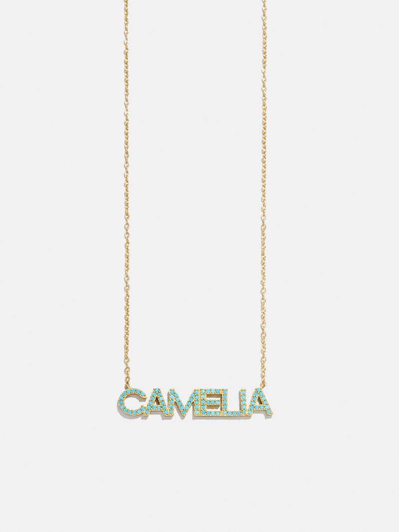 BaubleBar Standard - 
    Turquoise personalized name necklace
  

