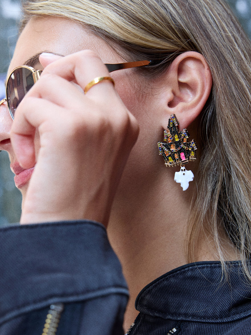 Home Sweet Haunt Earrings - Ghost