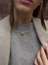 BaubleBar Millie Collar Necklace - Gold - 
    Choker necklace with heart charm 
  
