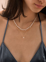 BaubleBar Sylvia Layered Necklace - Gold/White - 
    3-in-1 necklace for easy styling 
  
