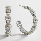 To Die For Hoop Earrings - Silver/Pavé