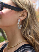 To Die For Hoop Earrings - Silver/Pavé