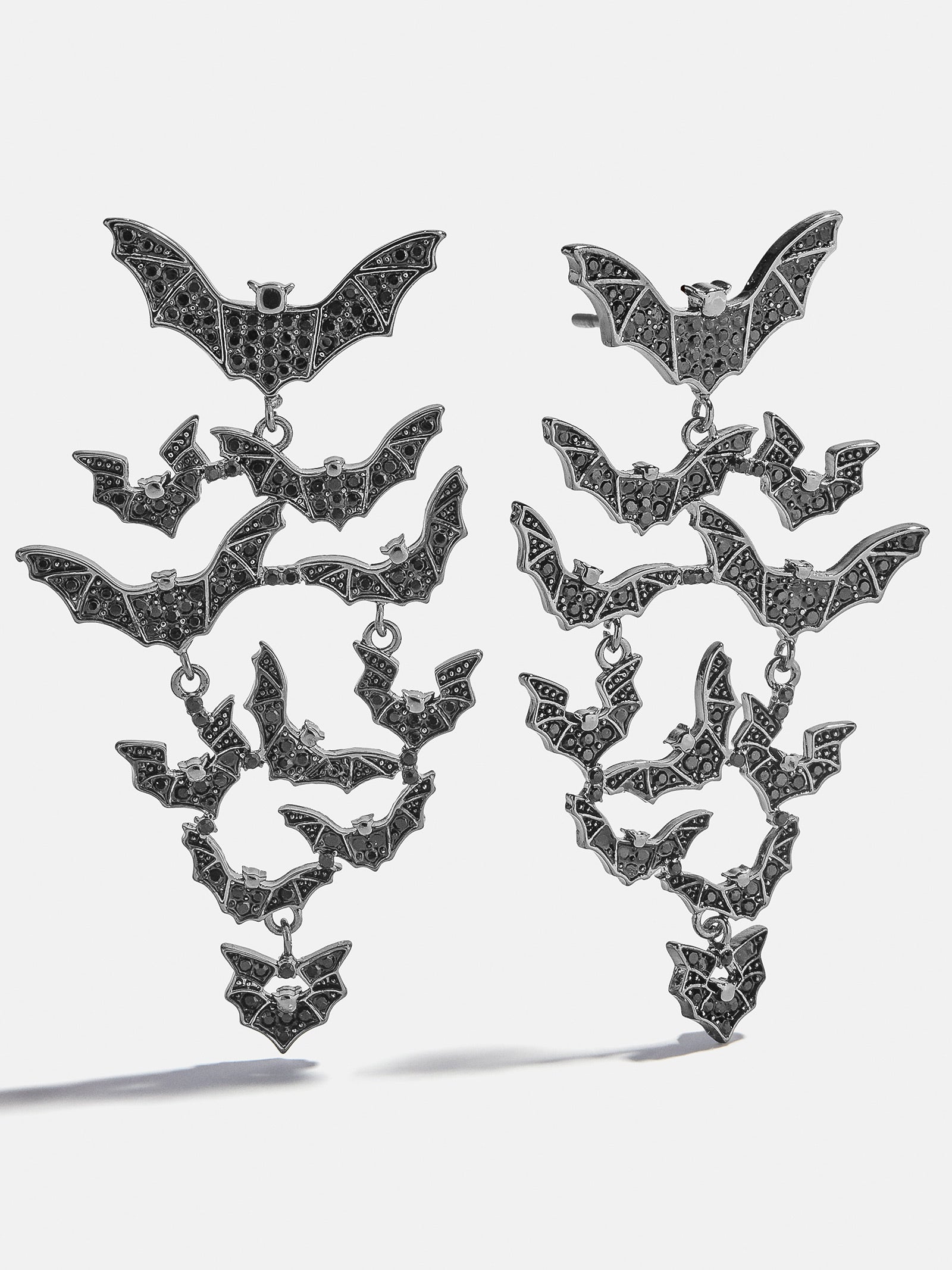 In Full Flight Bat Earrings - Bat