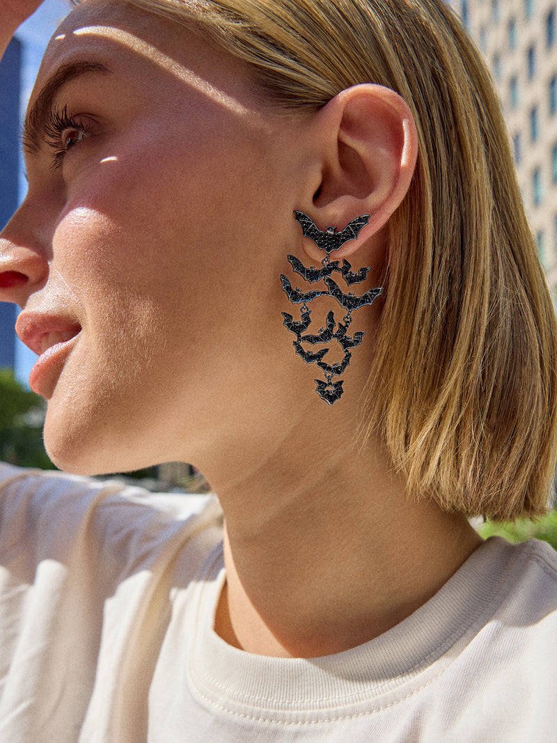 BaubleBar In Full Flight Bat Earrings - Bat - 
    Statement Halloween earrings 
  
