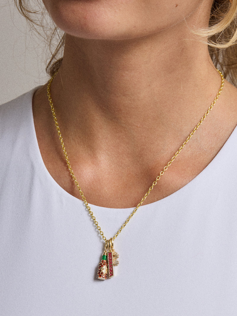 BaubleBar University of Nebraska Cluster Charm - University of Nebraska - 
    Gold charm for bracelets and necklaces
  
