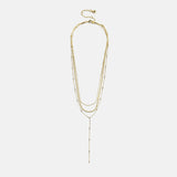 Carina Lariat Layered Necklace - Gold