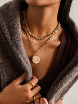 BaubleBar Nina Semi-Precious Necklace - Gold/Multi - 
    Multicolored stones on a sleek gold necklace
  

