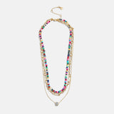 Portia Layered Necklace - Gold/Multi