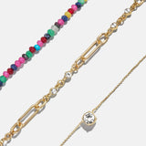 Portia Layered Necklace - Gold/Multi