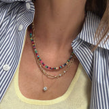Portia Layered Necklace - Gold/Multi