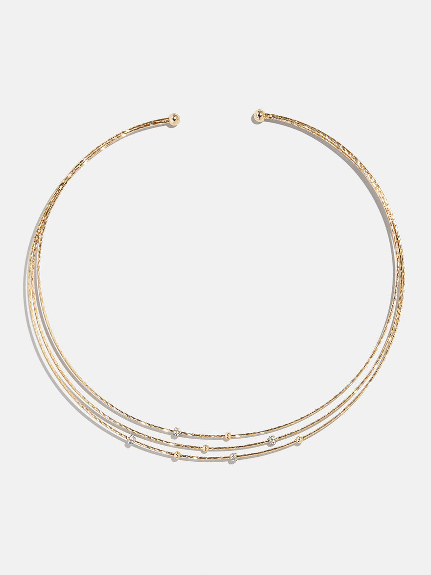 Jordyn Collar Necklace - Gold/Pavé