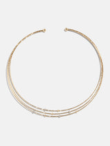 BaubleBar Jordyn Collar Necklace - Gold/Pavé - 
    Gold choker necklace
  
