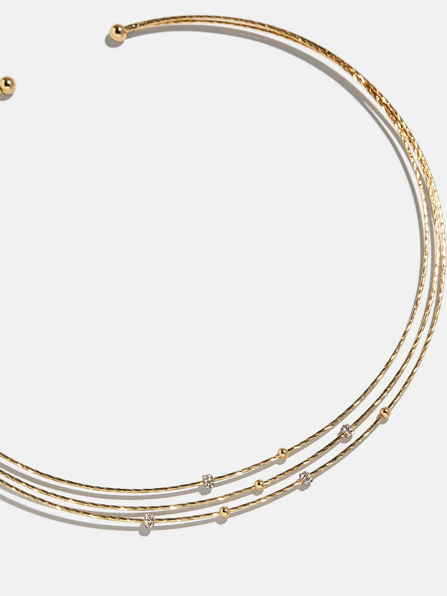 Jordyn Collar Necklace - Gold/Pavé