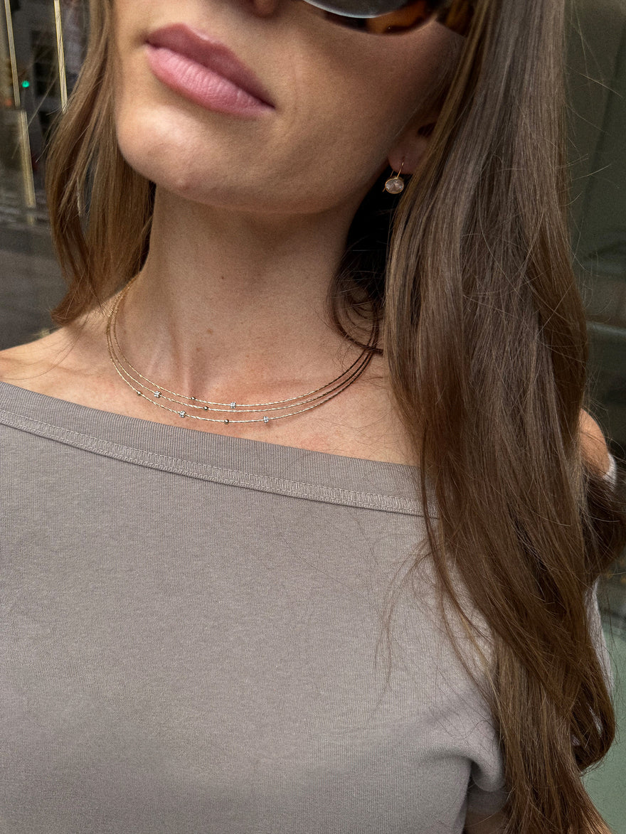 Jordyn Collar Necklace - Gold/Pavé