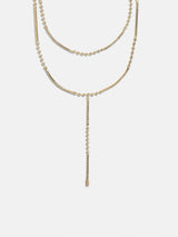 BaubleBar Amaya Lariat Layered Necklace - Gold - 
    Gold Y necklace
  
