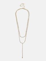 BaubleBar Amaya Lariat Layered Necklace - Gold - 
    Gold Y necklace
  
