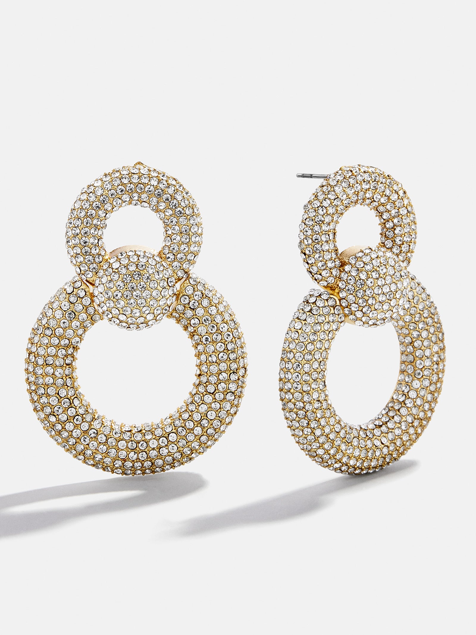 Dakota Door Knocker Earrings - Gold/Pavé
