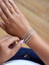 BaubleBar 1.5MM Stones - 
    Cubic zirconia tennis bracelet
  
