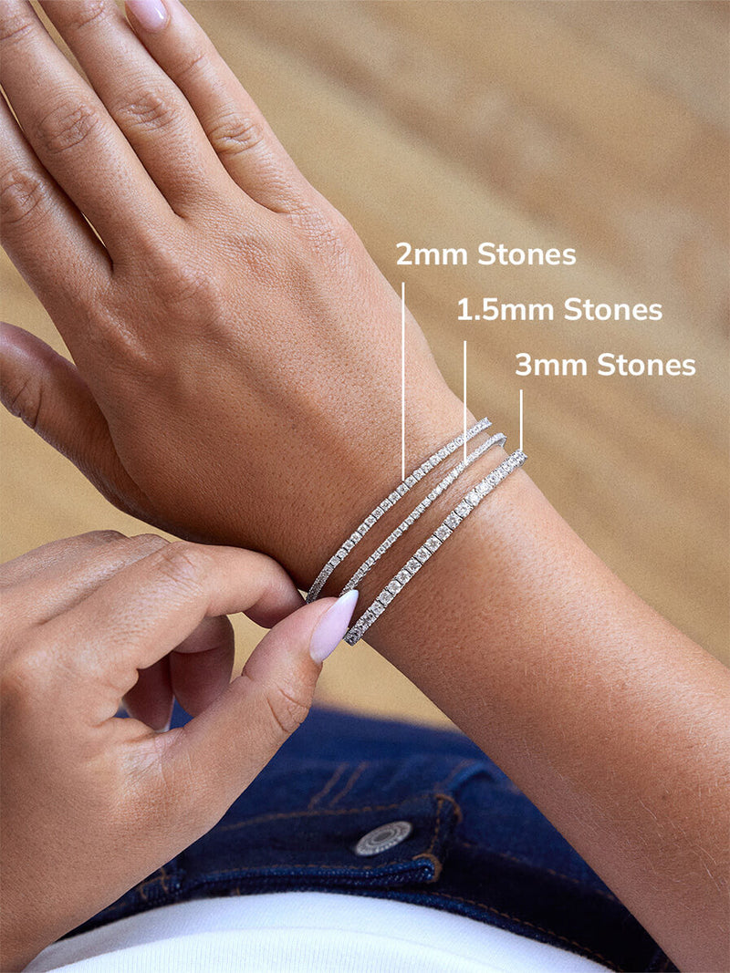 BaubleBar Billie Sterling Silver Tennis Bracelet  - Sterling Silver - 
    Cubic zirconia tennis bracelet
  
