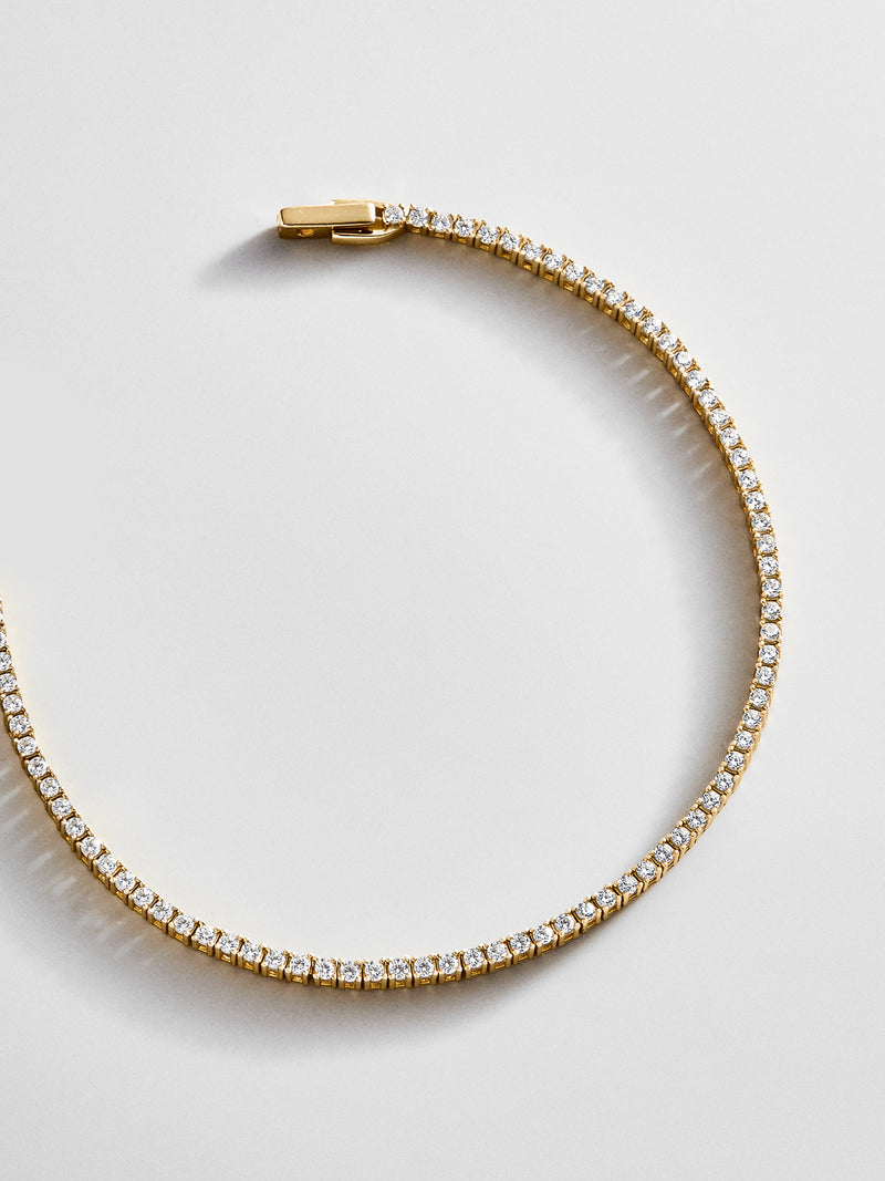 Billie Gold Tennis Bracelet - Gold Plated Brass – Cubic zirconia
