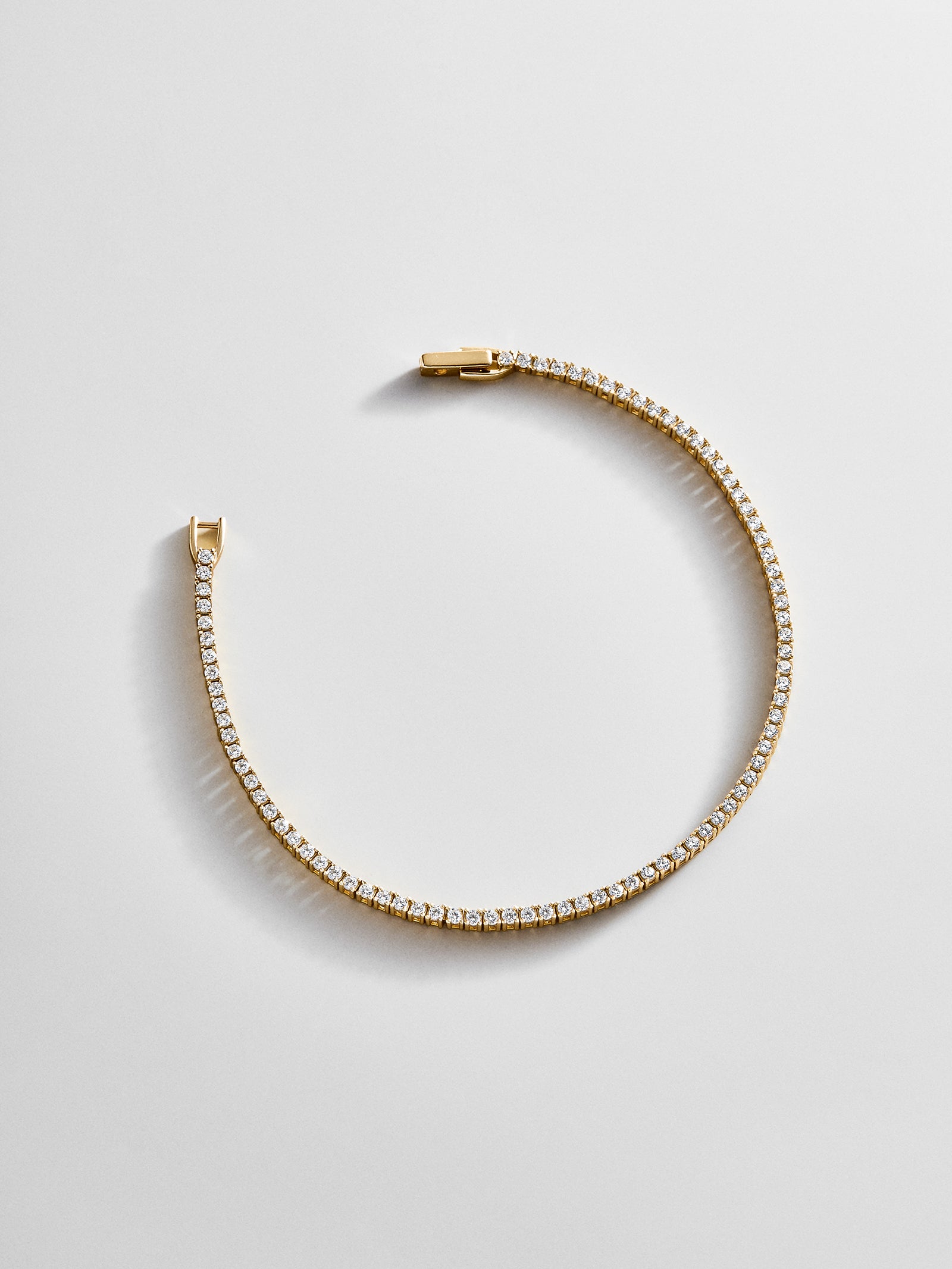Billie Gold Tennis Bracelet - Gold Plated Brass – Cubic zirconia