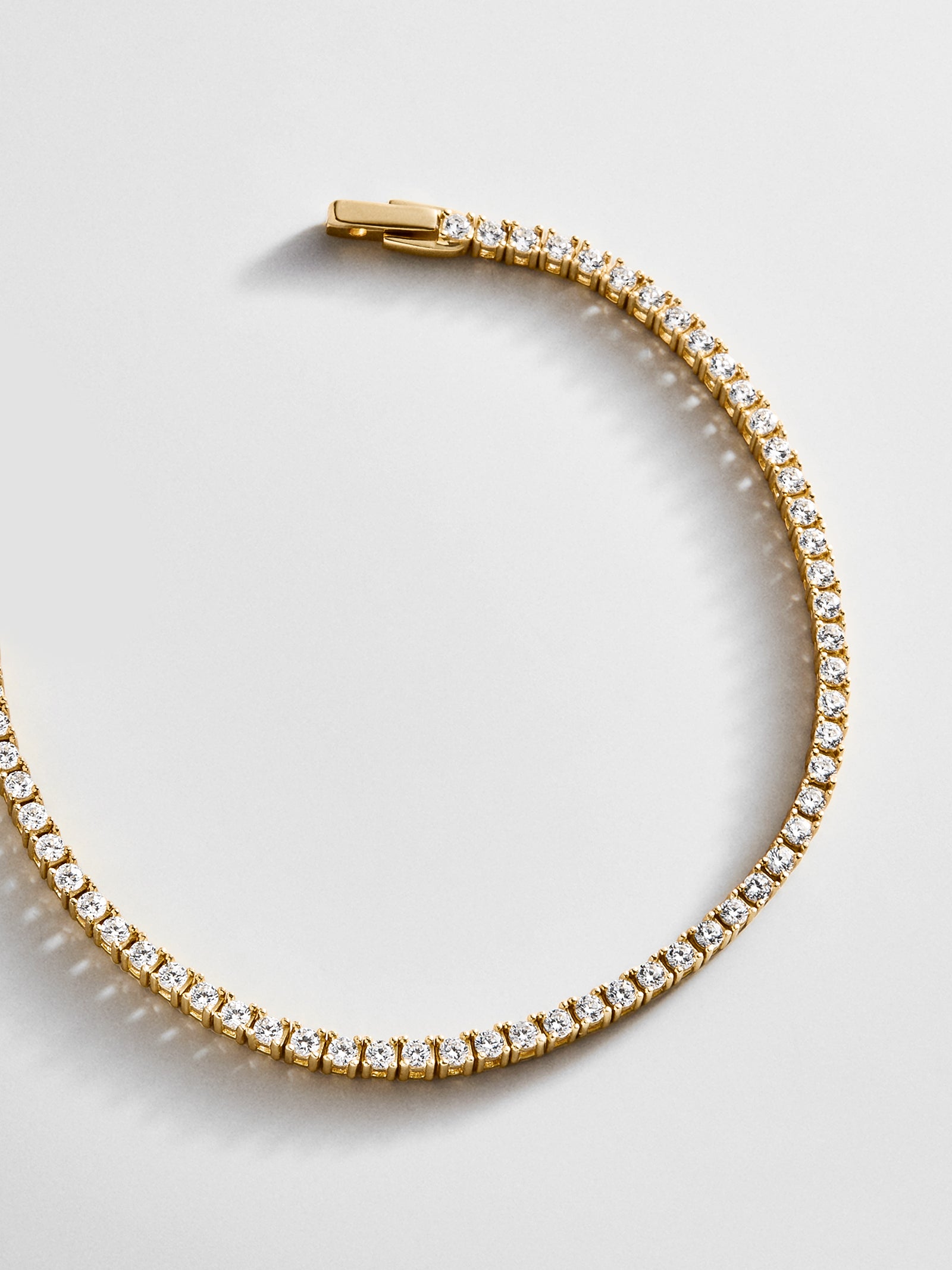 Billie Gold Tennis Bracelet - Gold Plated Brass – Cubic zirconia