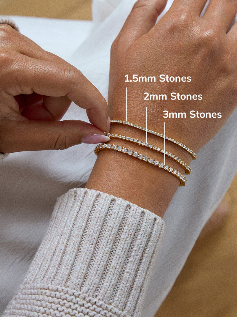 BaubleBar Billie Gold Tennis Bracelet - Gold Plated Brass - 
    Cubic zirconia tennis bracelet
  
