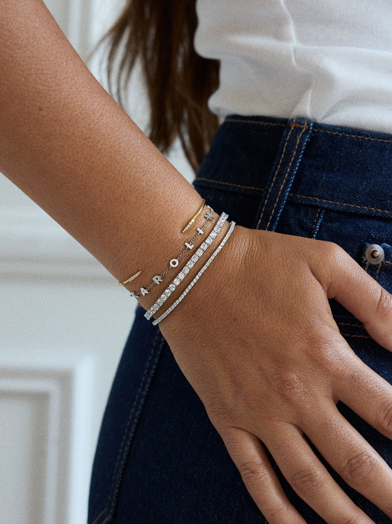 BaubleBar 3MM Stones - 
    Cubic zirconia tennis bracelet
  
