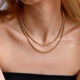 Billie 18K Gold Tennis Necklace - 18K Gold Plated Sterling Silver