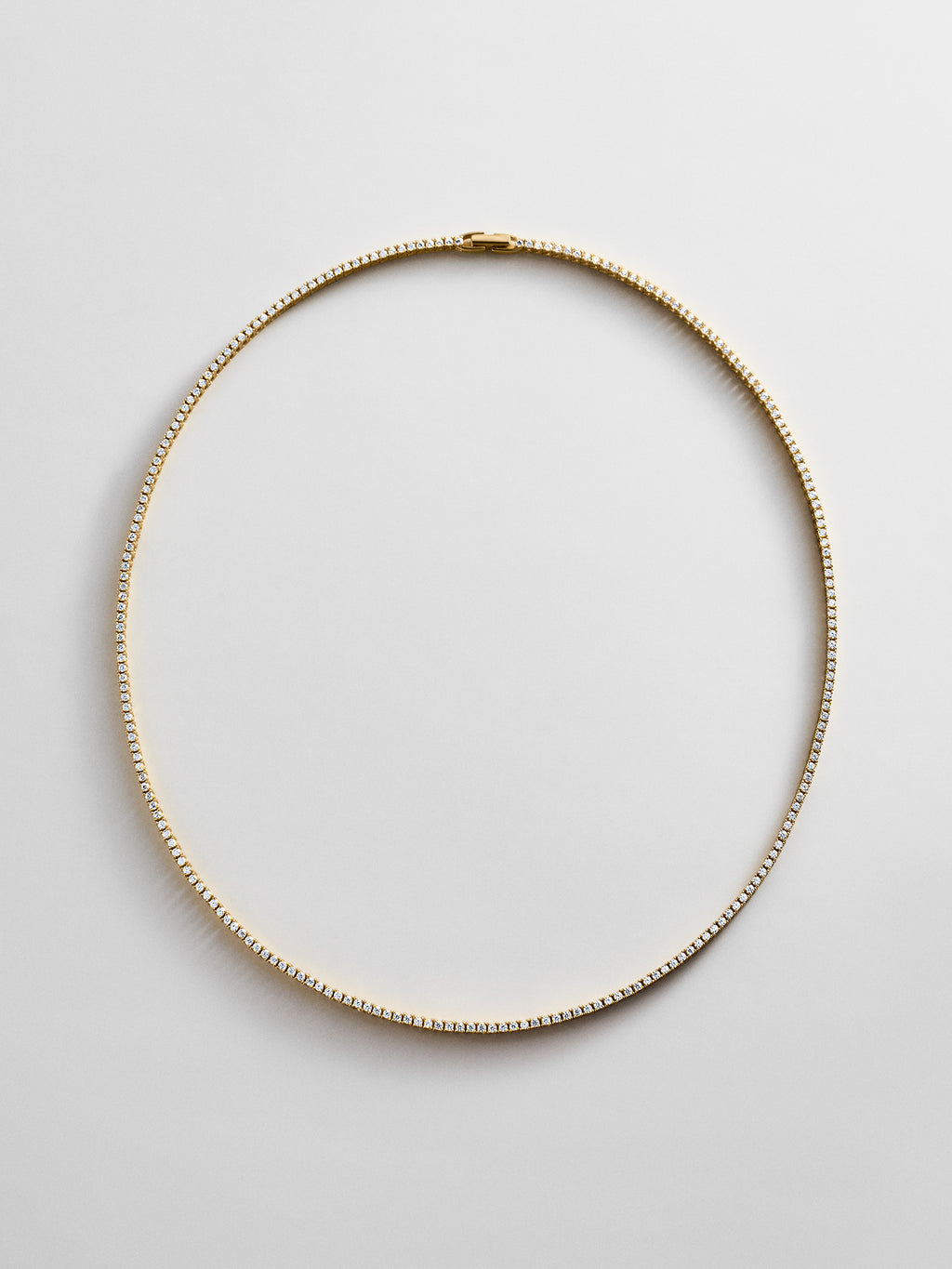 Billie Gold Tennis Necklace - Gold Plated Brass – Cubic zirconia