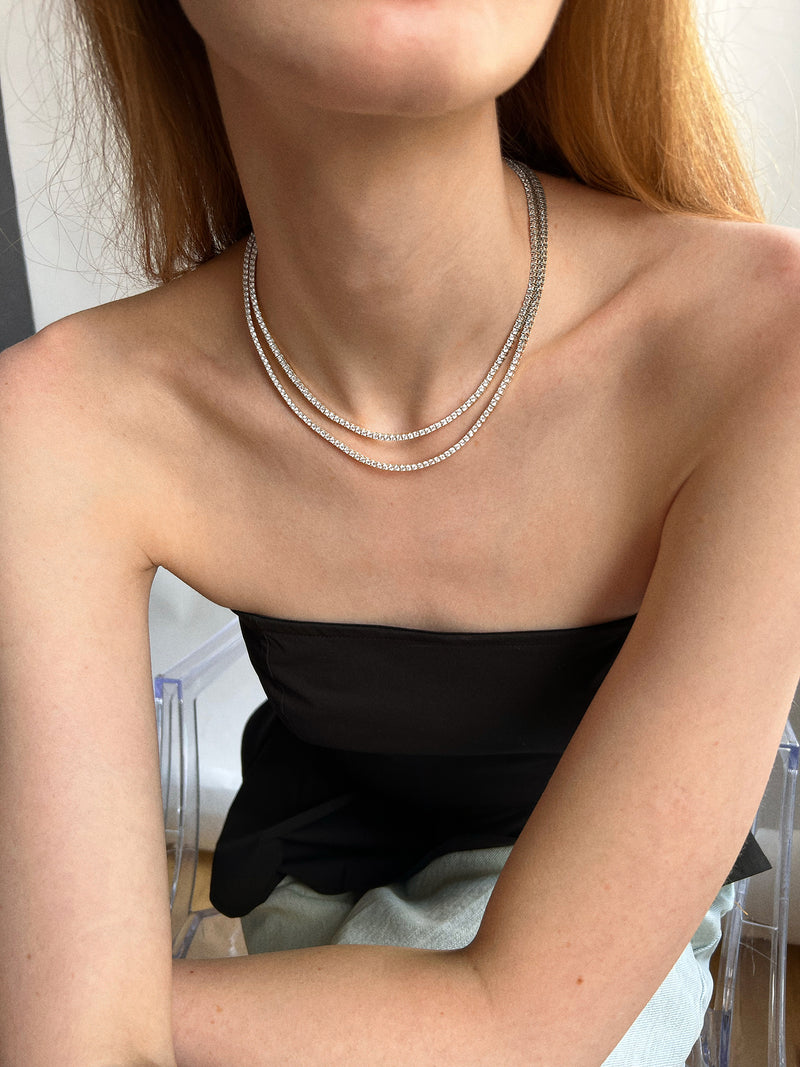 BaubleBar 2MM Stones - 
    Cubic zirconia tennis necklace 
  
