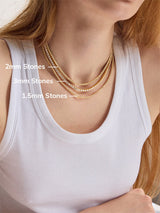 BaubleBar Billie Gold Tennis Necklace - Gold Plated Brass - 
    Enjoy 25% Off. It's the Big Biannual Event: This Week Only
  
