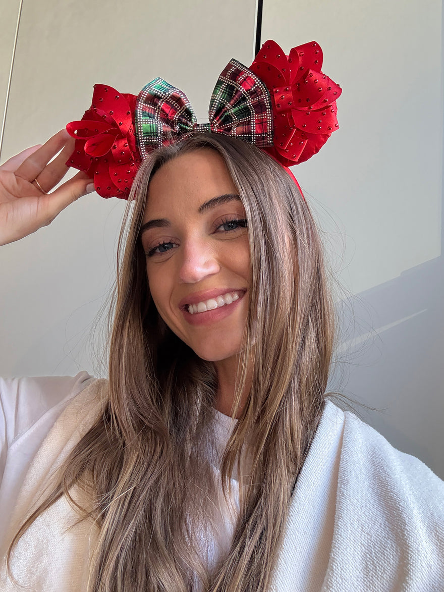 Disney Minnie Mouse Gift Bow Ears Headband - Minnie Mouse Gift Bow Ears