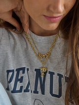 BaubleBar Peanuts Snoopy Pendant Necklace - Gold - 
    Statement pendant on a gold chain 
  
