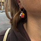 Peanuts Snoopy & Woodstock Charm Earrings - Snoopy & Woodstock