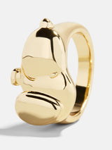 BaubleBar Peanuts Snoopy Statement Ring - Gold - 
    3D Gold ring 
  
