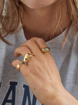 BaubleBar Peanuts Snoopy Statement Ring - Gold - 
    3D Gold ring 
  
