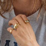Peanuts Snoopy Statement Ring - Gold