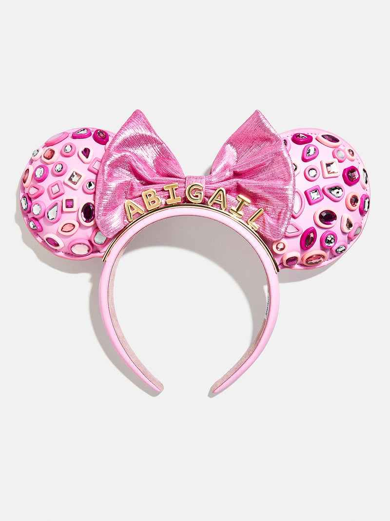 Disney Minnie Mouse Hot Pink Crystal Custom Ears Headband - Minnie Mouse Hot Pink Crystal Custom Ears