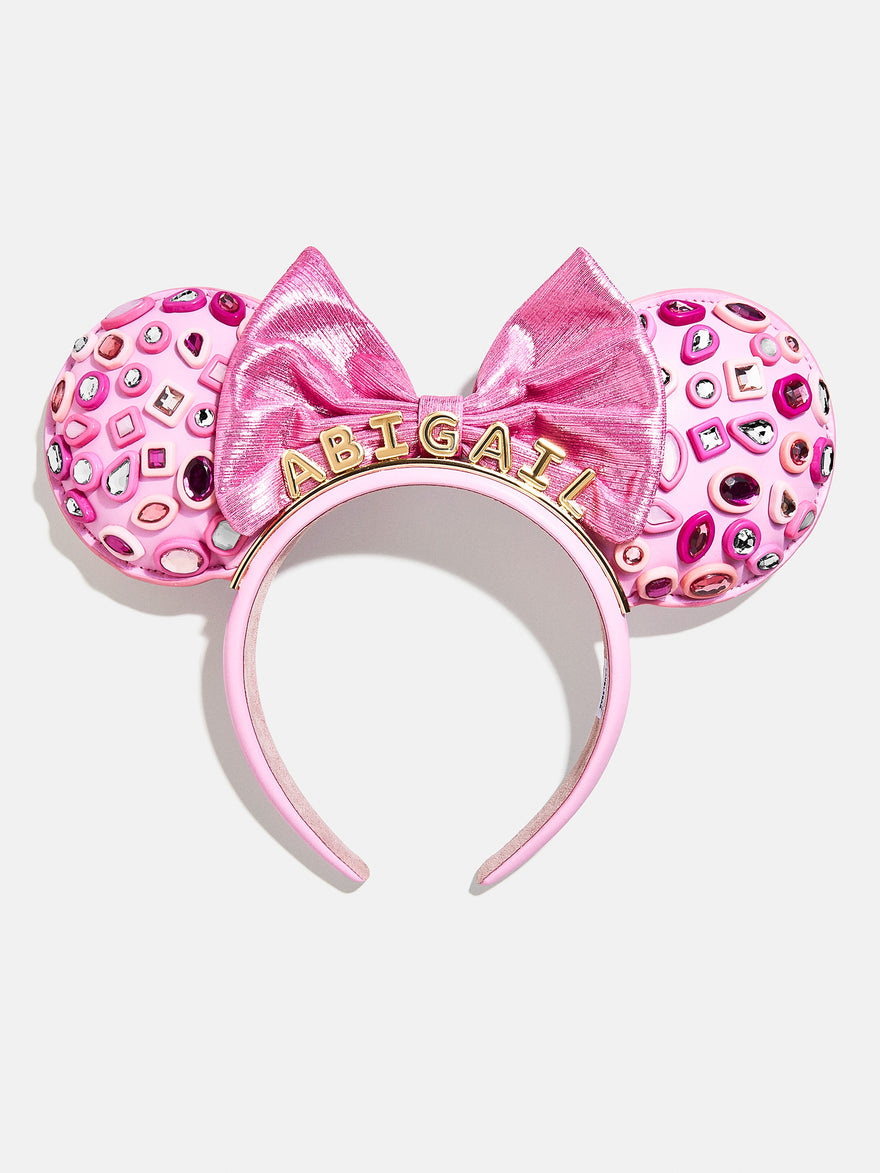 Disney Minnie Mouse Hot Pink Crystal Custom Ears Headband - Minnie Mouse Hot Pink Crystal Custom Ears